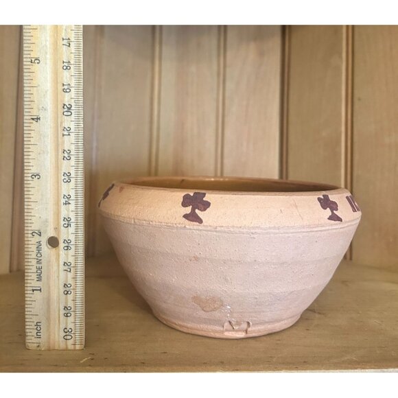 Vintage Irish Stew Terra Cotta Pottery Bowl Signed Hand Made in Ireland - Picture 2 of 8